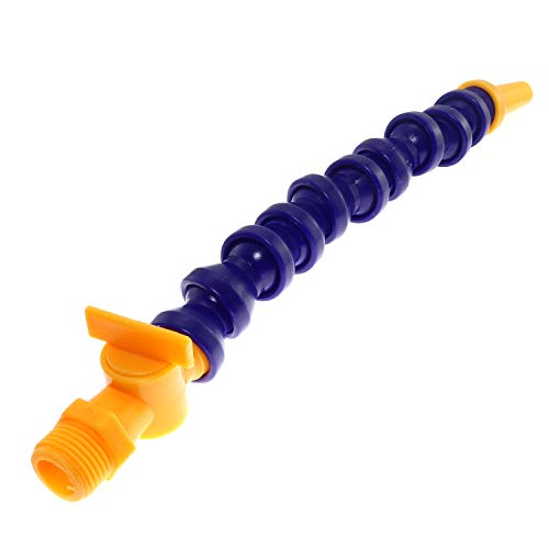 Magic&shell Coolant Pipe 2PCS G1/2 Thread Round Nozzle Flexible Water Oil Coolant Plastic Pipe Hose 11.81 Inch