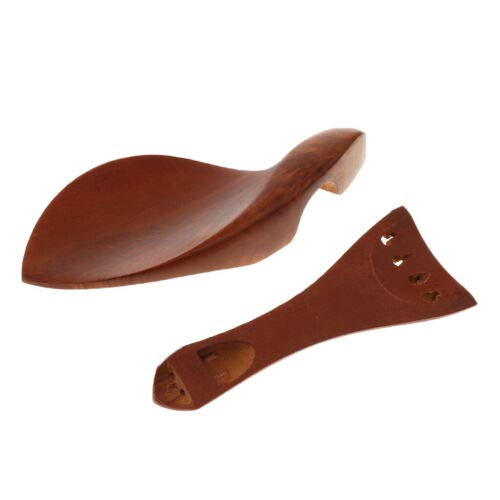FidgetKute Jujube Wood 1/2 Violin Chinrest&Tuning Peg&Tailpiece&Endpin Musical Parts Show One Size - Thumbnail 6