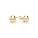 14k Yellow Gold Ball Stud Earrings pushback 3 4 5 6 7 8 10 12 14 MM (7mm)