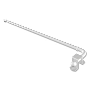 Interdeco Schwenkstangen (2 Sets), schwenkbare Gardinenstangen Weiß, Cassina, 60-100 cm ausziehbar