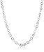 Sterling Silver 0.3mm Flat Circle-Link Chain Necklace, 30