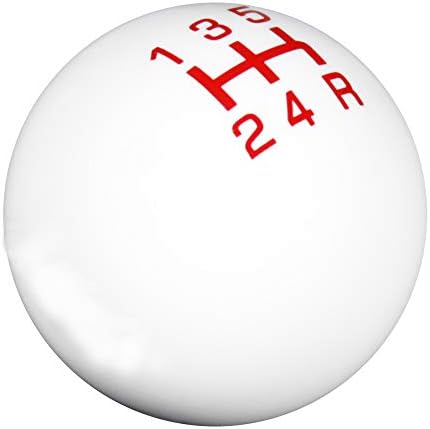 LT Sport 5-Speed Manual Transmission Stick Shift Knob White Ball Red MT Gear Lever Cover: Automotive