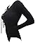 Pink Queen Women's Lace Up Bandage One Piece Tight Bodysuit Jumpsuit Size S Black