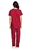 Just Love Women's Scrub Sets Six Pocket Medical Scrubs (V-Neck With Cargo Pant), Burgundy, Medium