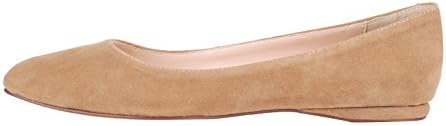 queenfoot Women's Genuine Suede Leather Pointed Toe Comfortable Ballet Flats Casual Pumps Shoes Tan Suede 7.5 B(M) US