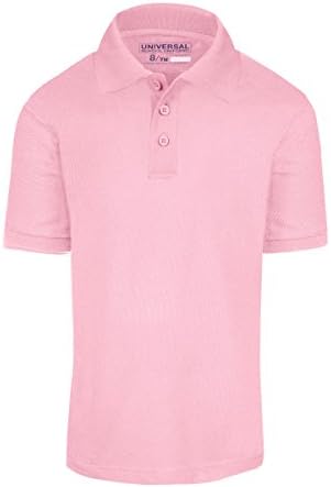 Unisex Short Sleeve Pique Polo Shirt - Pink, 12