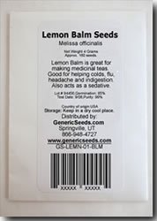 Lemon Balm Seeds - Melissa Officinalis - .1 Grams - Approx 160 Gardening Seeds - Herb Garden Seed