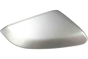 Right Passenger Side Silver Mirror Cover Cap Replacement for Honda For Civic 2016-2020 Sedan Hatchback, ABS Clip-On Painted T
