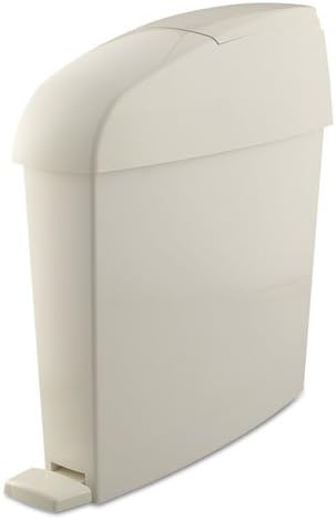 TC Sanitary Bin, Rectangular, Plastic, 3 gal, White - Includes one waste receptacle.