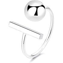 ★TOU★ [silver925] TB023 twin ball open ring Double Ball Ring, Two Balls Ring, Ball Ring, Adjustable Ring