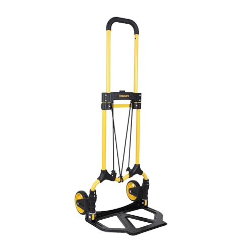 STANLEY klappbare Sackkarre, Tragkraft 70Kg, SXWTD-FT580, Abmessungen Ladeflaeche 39x29cm, inklusive elastischem Spanngurt, platzsparend verstaubar