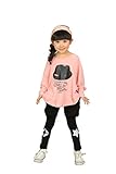 Gaorui Baby Girls Kids Bat Wing Loose Blouse T-Shirt Tops Clothes sweater hat Pattern