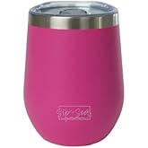 Sip + Sea Antigua 12oz Stainless Steel Wine Tumbler with Ceramic Lining & Lid – Stemless, Double-Wall Vacuum Insulated Drinkware