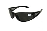 Sports Wrap Nearly Invisible Line Bifocal Sunglass Readers 2.00