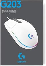 Logitech G203 Lightsync Gaming Mouse 8000 DPI 6 Programmable Buttons White view 10