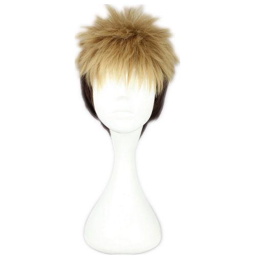 COSPLAZA Cosplay Wigs Short Brown Black Hair Heat Resistant Boy Synthetic Wig
