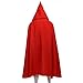 BLESSUME Medieval Hospitaller Hood Robe Templar Knight Cloak Halloween Costume Cape Unisex (Red, Large)