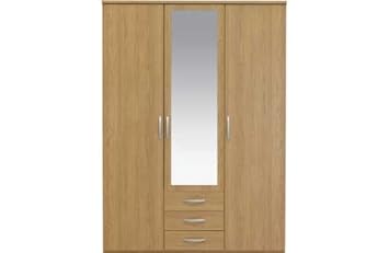 Hallingford 3 Door 3 Drawer Mirrored Wardrobe O Amazon Co Uk