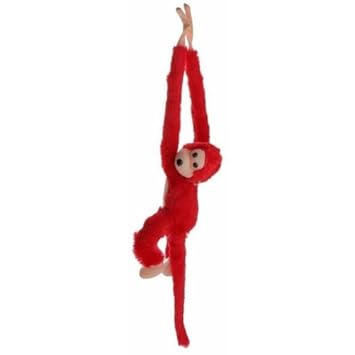 Agnolia Soft Toy Hanging Monkey Red Color - 21 cm