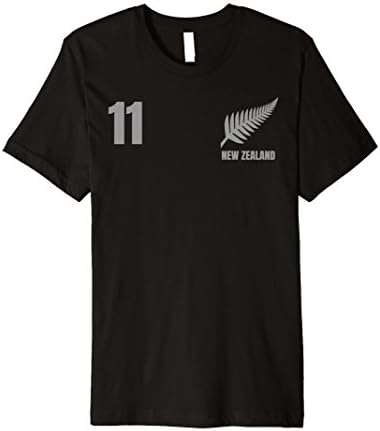 Mens New Zealand Rugby Football 11 Jersey T-Shirt Large Black