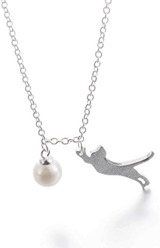 iszie jewellery sterling silver cute little kitten necklace,cat pendant neckl...