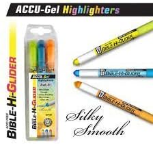 Accu-Gel Bible Highlighter Study Kit Hi-Glider Pack of 6