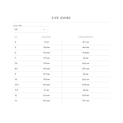 daniel wellington ring size chart