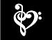 NI167 Heart Music Note Bumper Sticker Decal Car Window | 4
