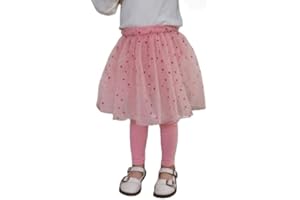 BGMINGYI Baby Girls Footless Leggins with Tutu Ruffle Lace Flower Skirt Toddler Cotton Pantskirt for 1-7 Years Old