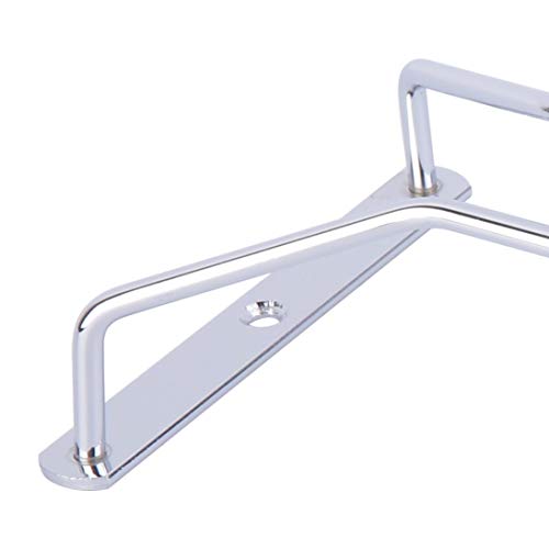 Baynne Wine Glass Rack Hanging Chrome Plated Stemware Holder Under Cabinet Home Bar - Thumbnail 4