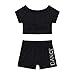 YiZYiF Kids Girls Basic 2 Piece Active Outfit Crop Top and Shorts Set for Gymnastics/Dancing/Workout