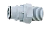 CPC (Colder) HFCD24812 Quick-disconnect fittings, Valved Male pipe thread inserts, PP, 1/2