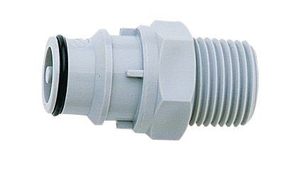 CPC (Colder) HFCD24812 Quick-disconnect fittings, Valved Male pipe thread inserts, PP, 1/2