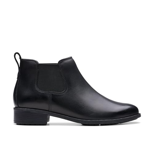 Clarks Havisham Top Womens Black Leather, 6
