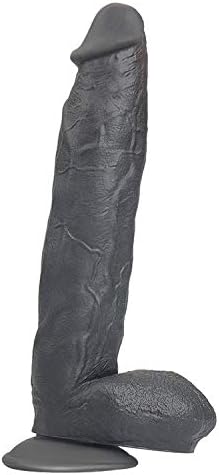 DILWXA 12.6in Adult Oversized with Suction Cup Cock Bendable Advanced Body Massage Relax (Color : Black)