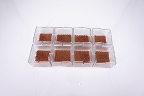 Fashion Square Bottom Square Opening 4.4 x 4.4cm #16 Caliber Transparent Silicone Gel Square Chair Leg Caps Feet Pads Furniture Table Covers Wood Floor Protectors Pack Of 8