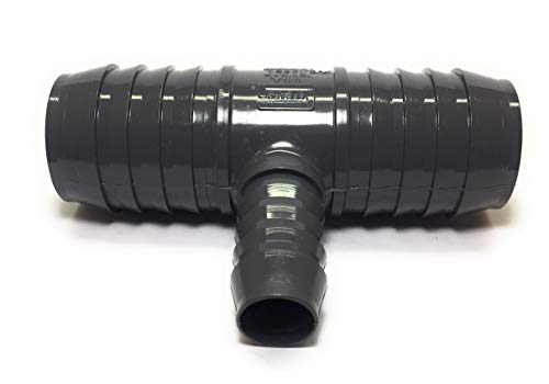 Spears 1401 Series PVC Tube Fitting, Tee, Schedule 40, Gray, 1-1/2" x 3/4" Barbed - Thumbnail 4