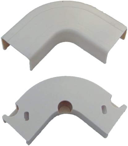 1.75 inch Surface Mount Cable Raceway, White, Flat 90 Degree Elbow - Fire box straight nonmetallic wiring cable