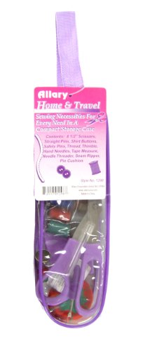 Allary Home and Travel Sewing Kit in Zipper Pouch with 8-1/2-Inch Scissors