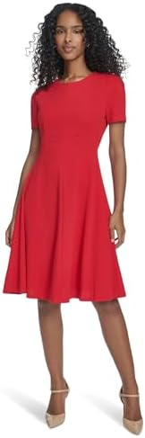 calvin klein women's tulip short sleeve scuba crepe mini dress Calvin Klein Women's Tulip Short Sleeve Scuba Crepe Mini Dress, Cherry Blossom Multi, 6 at Amazon Women's Clothing store