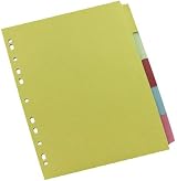 Q-Connect 5-Part Subject Divider A4 KF26081 Multicoloured 160gsm view 3