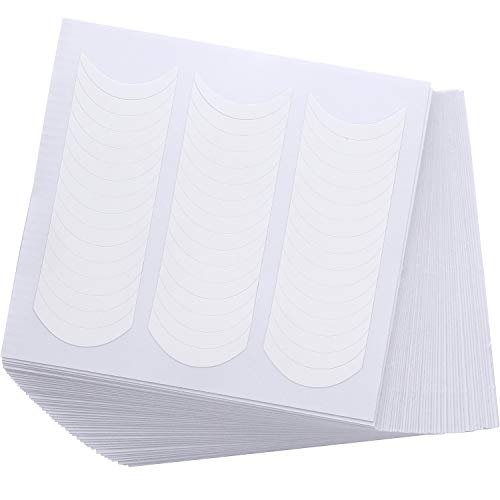 TecUnite 50 Sheets French Nail Stickers White Manicure Nail Stencils Art Decorations Curved Fringe Guides Stickers