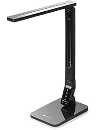 Etekcity Dimmable LED Desk Lamp, 4 Lighting Modes, 5-Level Dimmer, Multifunctional Touch-Sensitive, 5V/1.5A USB Charging Port, Ultrabright Lamp for Office and Living Room (Black)