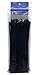 Cambridge Nylon 6/6 UL Listed Cable Ties 11-in 75 Lb Tensile Strength Standard Duty Self Locking UV Resistant Black Zip Ties, 100 Pack, Contractor Quality and Strength