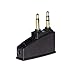 Saipomor QC45 Adapter Airplane Audio Stereo Jack Plugs for QuietComfort 2 QC3 QC15 QC25 QC35II QC35 SoundLink SoundLinkII AE2 AE2i AE2W and More Headset with 3.5mm Golden Plated Jack Plugs