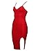 Meilun Womens Deep V Neck Strappy Splitting Club Party Bandage Dress