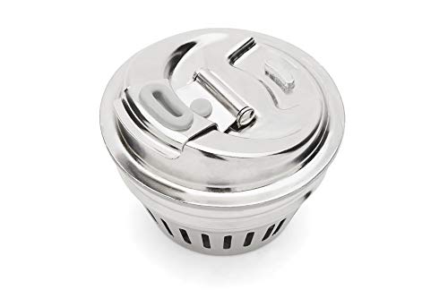 Jarware 82658 Stainless Steel 2-in-1 Drink and Fruit Infusion Lid, Regular-Mouth, Metallic