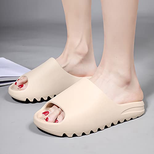 RUNSOON Unisex Slide Sandal Men Women Summer Slippers House Shoes for Adult  Couples Indoor Outdoor, Beige EU41 in Kuwait | Whizz