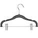 Home-it 12 PACK baby hangers with clips GRAY baby Clothes Hangers Velvet Hangers use for skirt hangers Clothes Hanger pants hangers Ultra Thin No Slip kids hangers