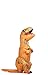 GOPRIME T Rex Costume, Dino Theme Party Dress, Dinosaur Costume (Brown Kid)